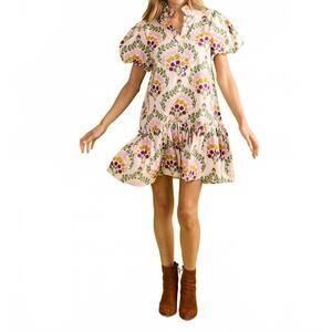 NEW DOUBLE A gia mini dress in botanique